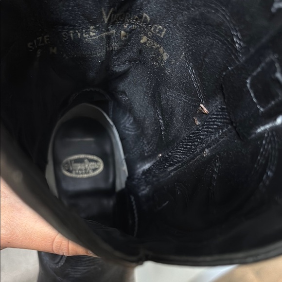 Vittorio Ricci Studio Black Leather Cowboy Boots. Size 8M. - Picture 5 of 12